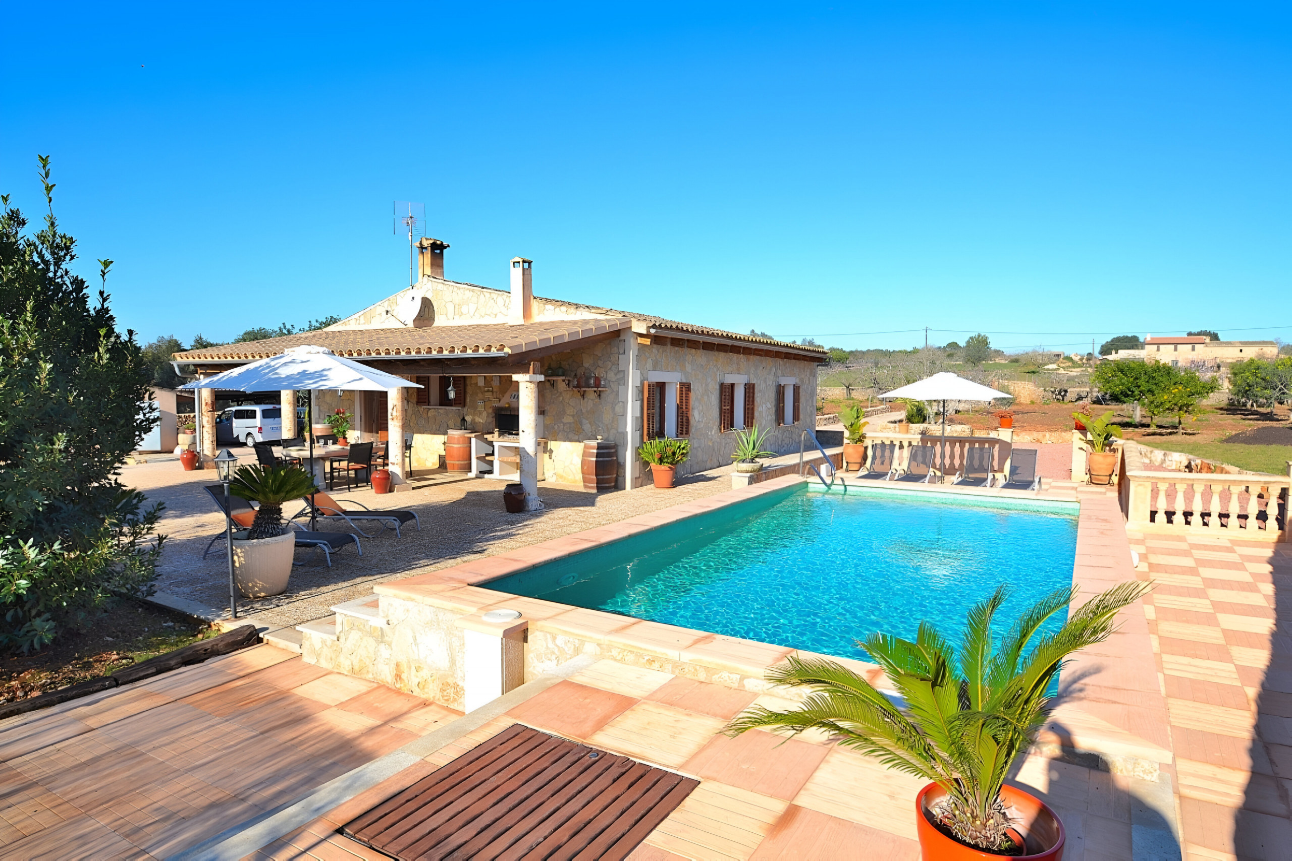 Finca con piscina para el alquiler en Mallorca
