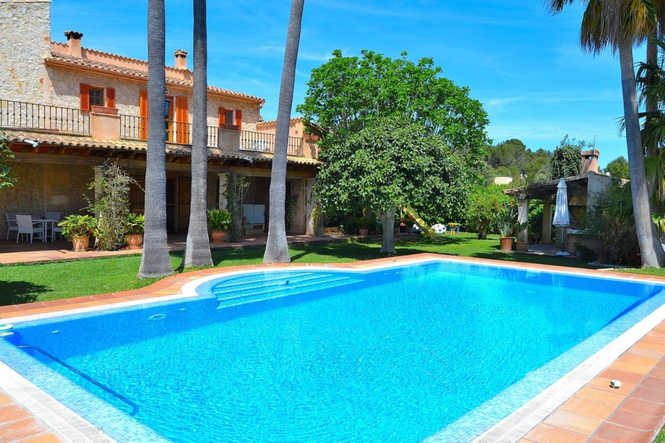 villa avec piscine privée, Majorque, grand jardin, pour les familles