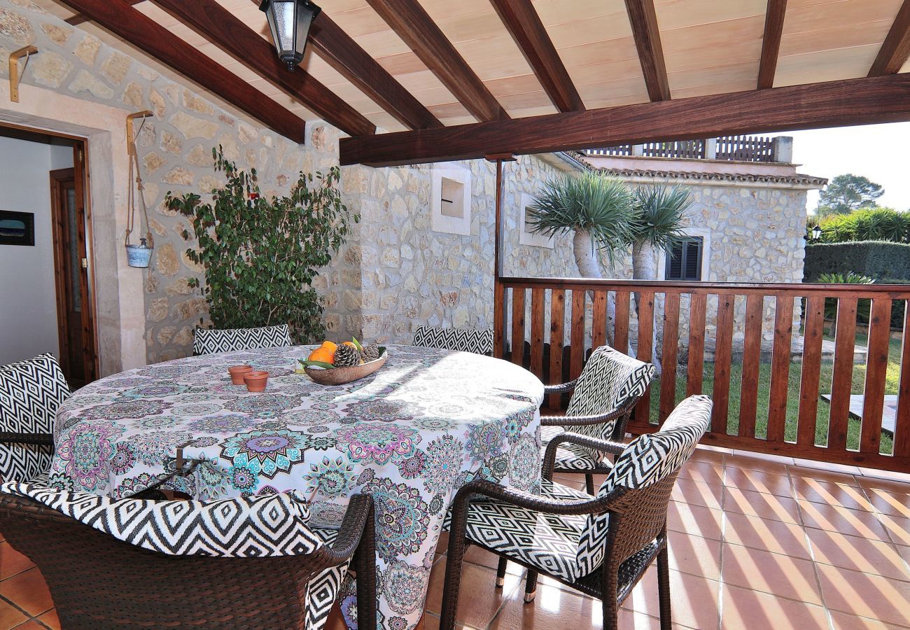 terrasse, finca, Majorque, maison de vacances, jardin, vues