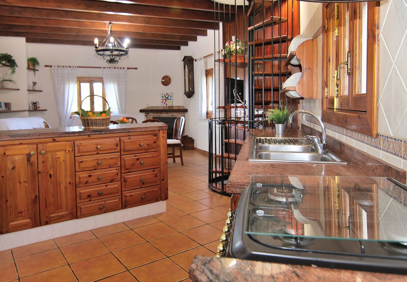 finca, cuisine rustique, confortable, vues, équipements