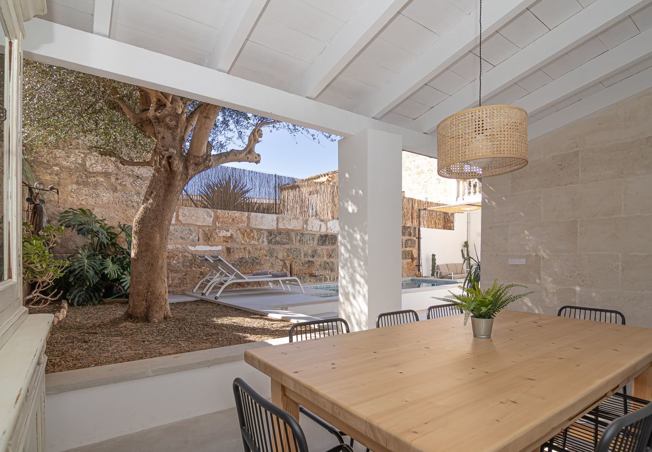 maison de village, Muro, Majorque, piscine, terrasse