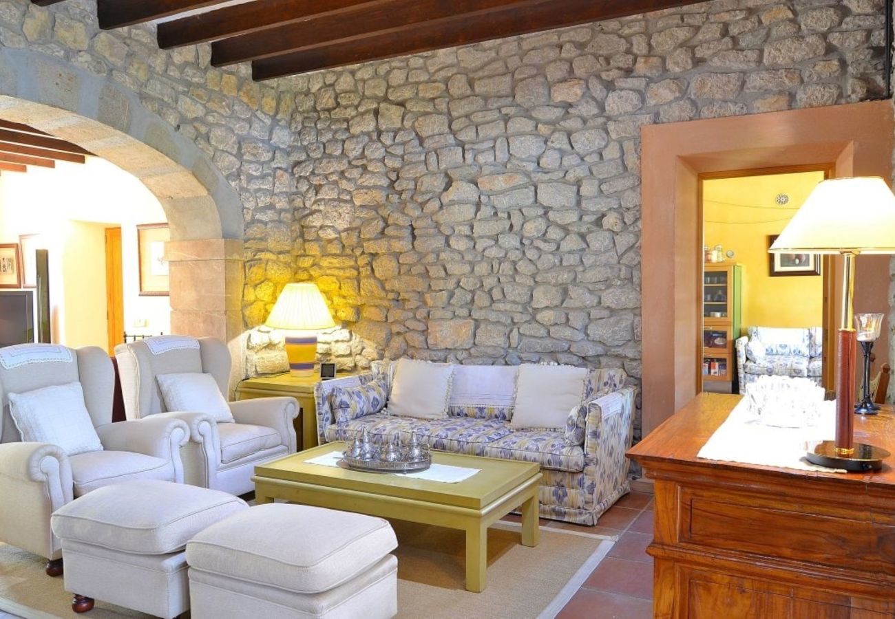 villa de luxe, rustique, jardin piscine, équipements