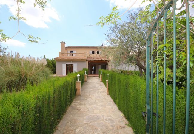 Villa with pool for 8 people in Sa Pobla, Mallorca. Villa with views to the mountain, garden and pool for 8 people in Sa Pobla, Mallorca. 4 bedrooms, perfect for families.