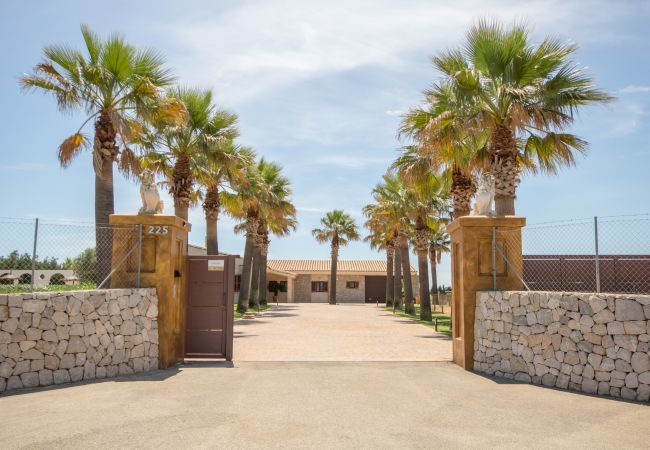 Villa with pool for 8 people in Sa Pobla, Mallorca. 3 double bedrooms, 2 bathrooms, large private pool, nice barbecue area, children's playground, free wifi-high-speed internet