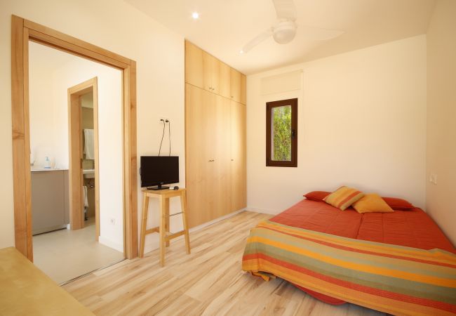 House with pool for 6 people in Sa Pobla, Mallorca. 3 double bedroom, 3 bathroom, AC, fireplace, private pool, garden, free internet.