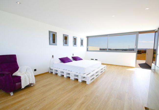 Villa with pool for 8 people in Sa Pobla, Mallorca. 4 Double Bedroom, 3 bathrooms, large fenced pool, garden, Wifi Internet, AC throughout the house and DOMOTIK-System