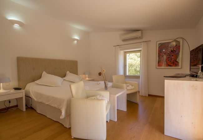Rural house with pool for 16 people in Alcúdia, Mallorca. 8 DBR, 8 BR en suite, 1 outdoor bath, 2 guest WCs, XXL pool, several terraces, garden & in-house bodega.