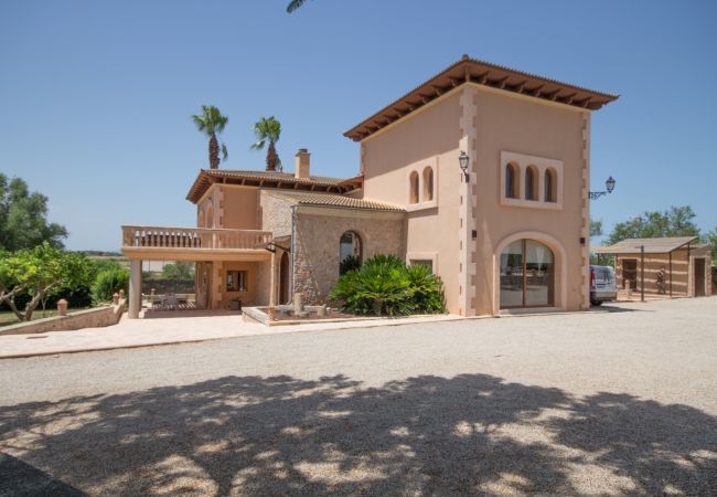 Villa with pool for 8 people in Santa Margalida, Mallorca. 4 DBR, 3 BR, 1 Outdoor bathroom, AC, Wifi, Home cinema, pool with music system, fitness room, Table Tennis, billiards...