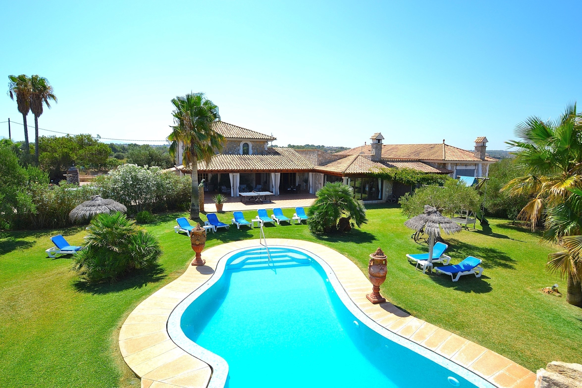 The house has a pool for a perfect holiday