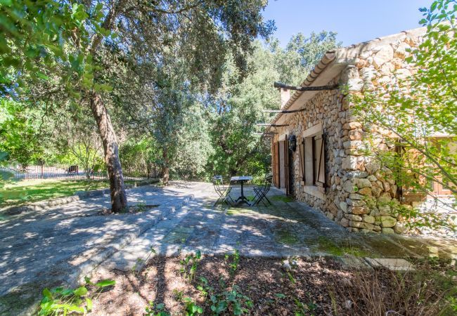 Finca with pool for 6 people + babies in Sa Pobla, Mallorca. 3 DBR, 3 BR, AC, fireplace, free wifi, fenced pool, huge garden with great barbecue zone and lots of space for playing