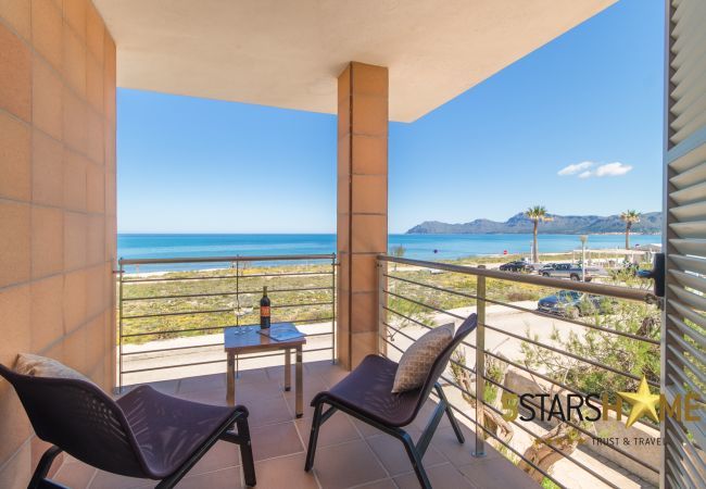 Beach house for 10 adults and babies in Son Serra de Marina. 5 DBR, 3 bathrooms, 1 full outdoor bathroom, AC, free wifi internet, pool with barbecue terrace.