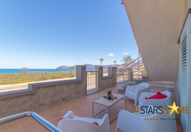 Beach house for 10 adults and babies in Son Serra de Marina. 5 DBR, 3 bathrooms, 1 full outdoor bathroom, AC, free wifi internet, pool with barbecue terrace.